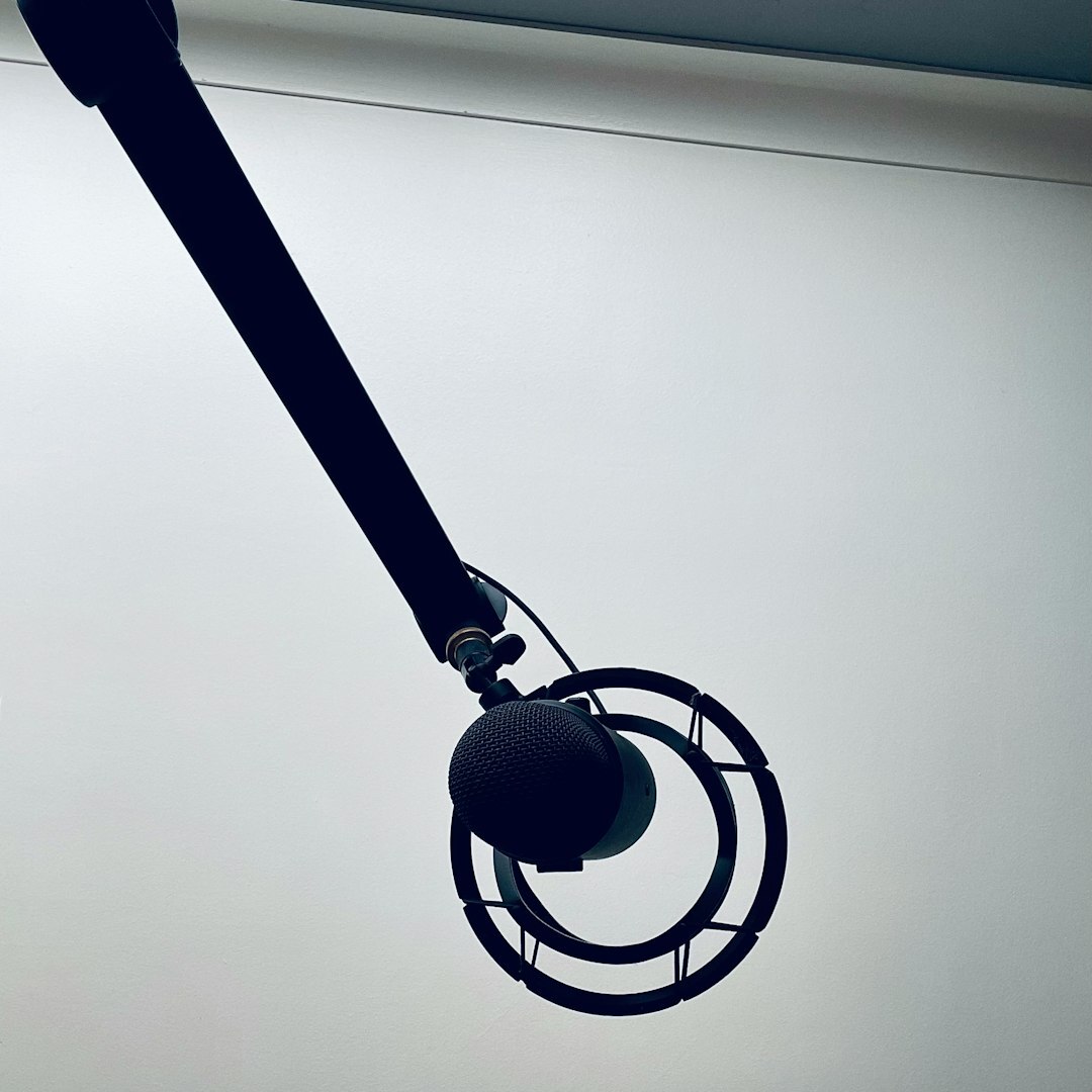 Close-up of a vintage radio microphone