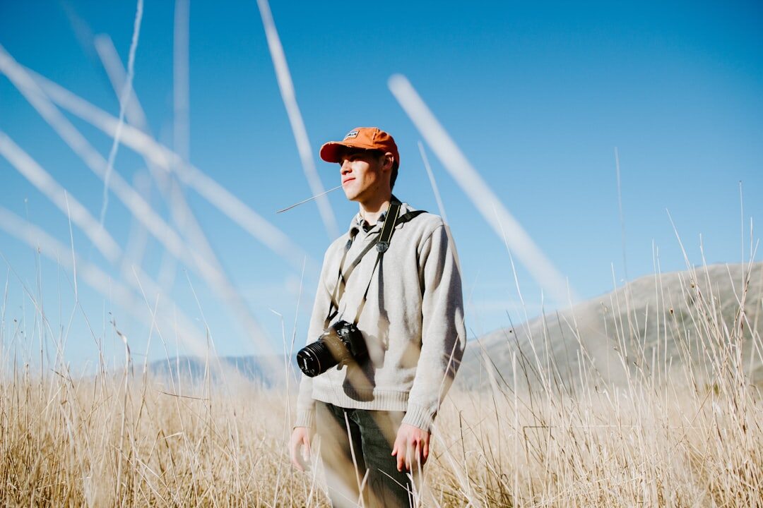 journalist in field