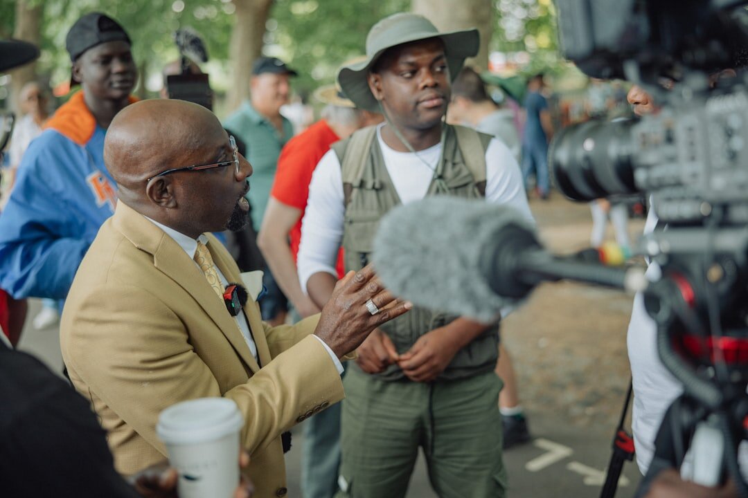 journalist conducting interview